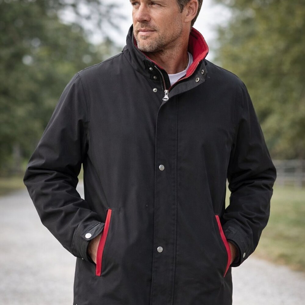 Tower by London Fog Men’s size M Black Jacket with Red Accents